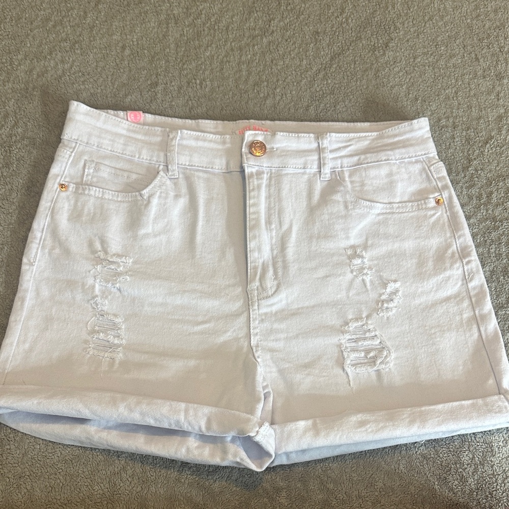 NWOT Classic White Distressed Jean Shorts